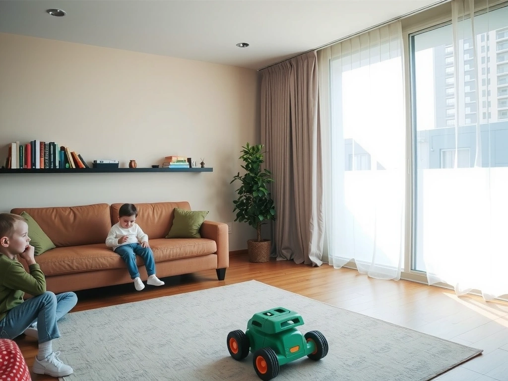 Family living room in a Bogotá home