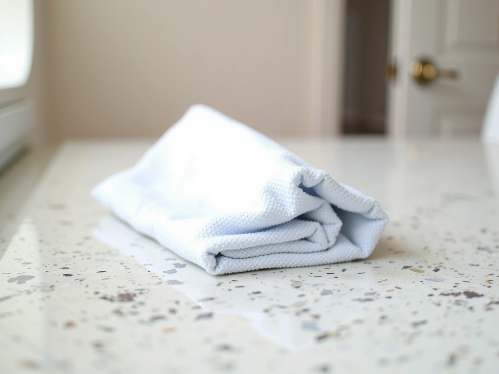 Macro shot of cleaning tool on granite